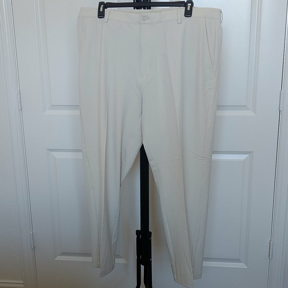 Greg Norman Men Pants Cream White Flat Front